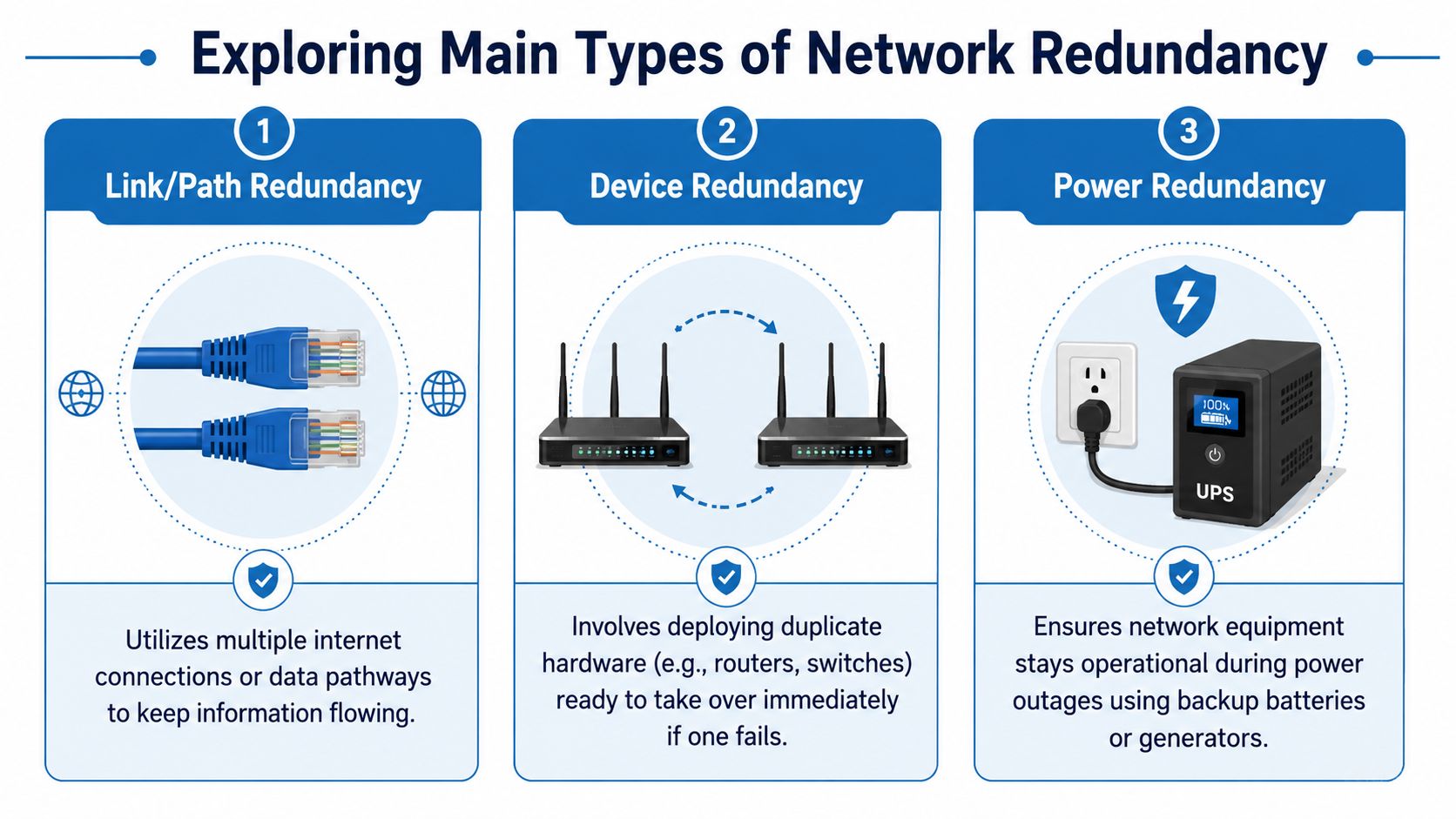 Exploring the Main Types of Network Redundancy