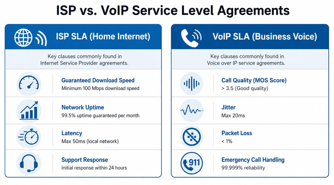 SLA Examples for ISP and VoIP Services