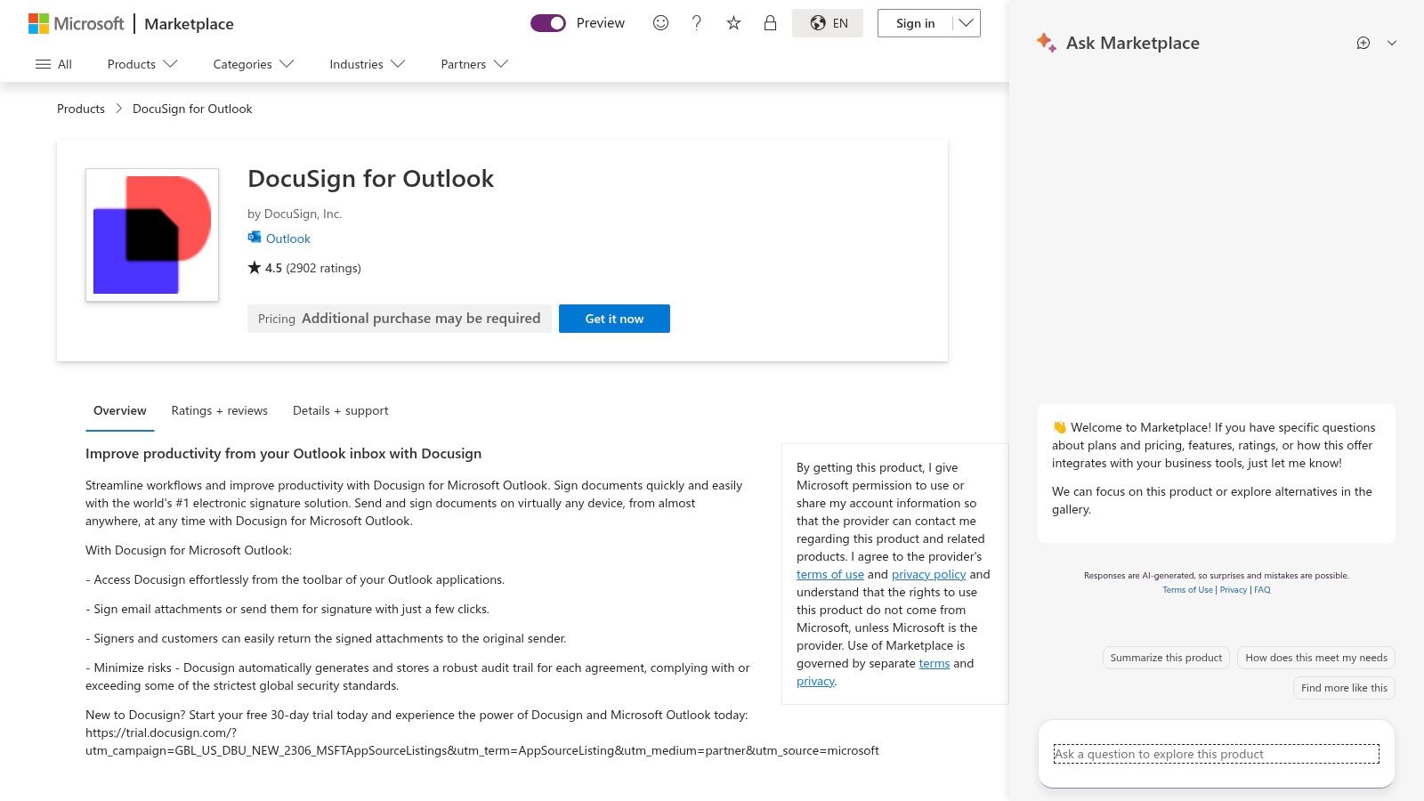 DocuSign for Outlook