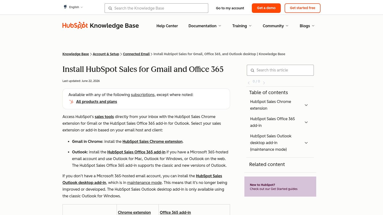 HubSpot Sales for Outlook