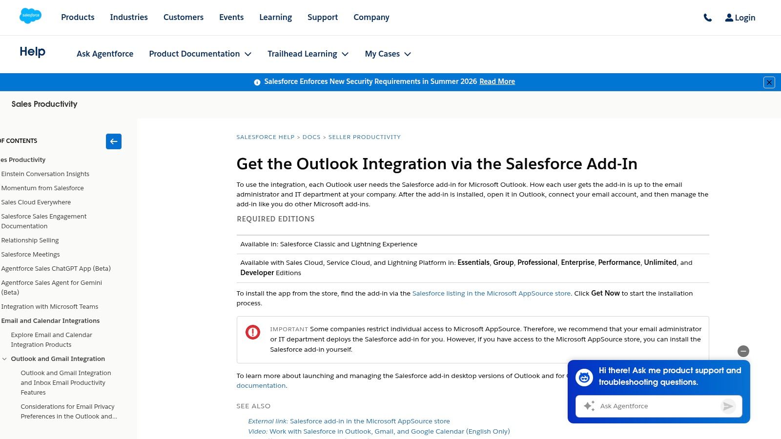 Salesforce Outlook Integration (Salesforce Add‑in)
