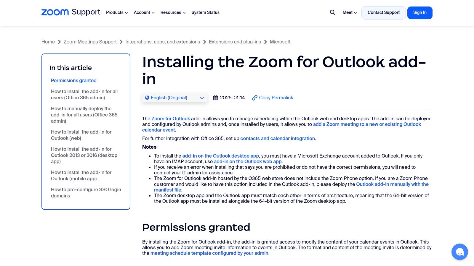 Zoom for Outlook